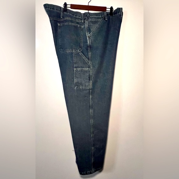 Wrangler Authentics Men's Carpenter Jeans - Blue,  Size 46x30 - Picture 1 of 13